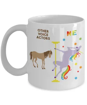 Voice Actor Gifts for Actors Mug Rainbow Unicorn Coffee Cup