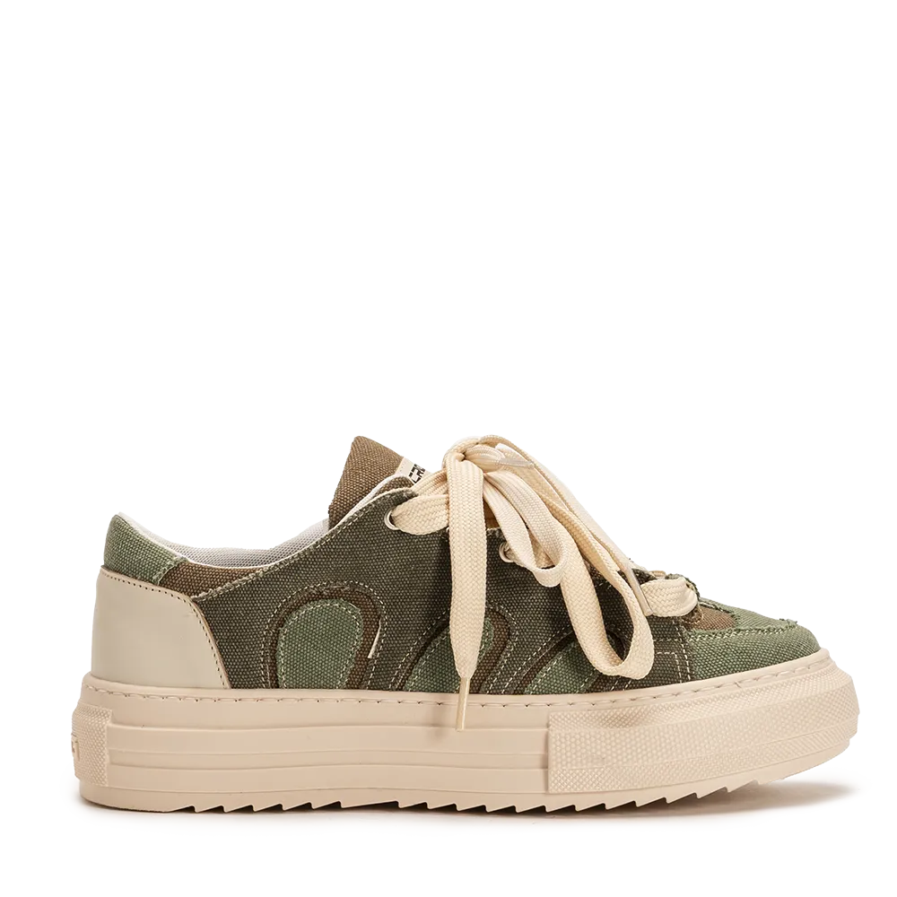 VYBE – Green Canvas Chunky Sneakers