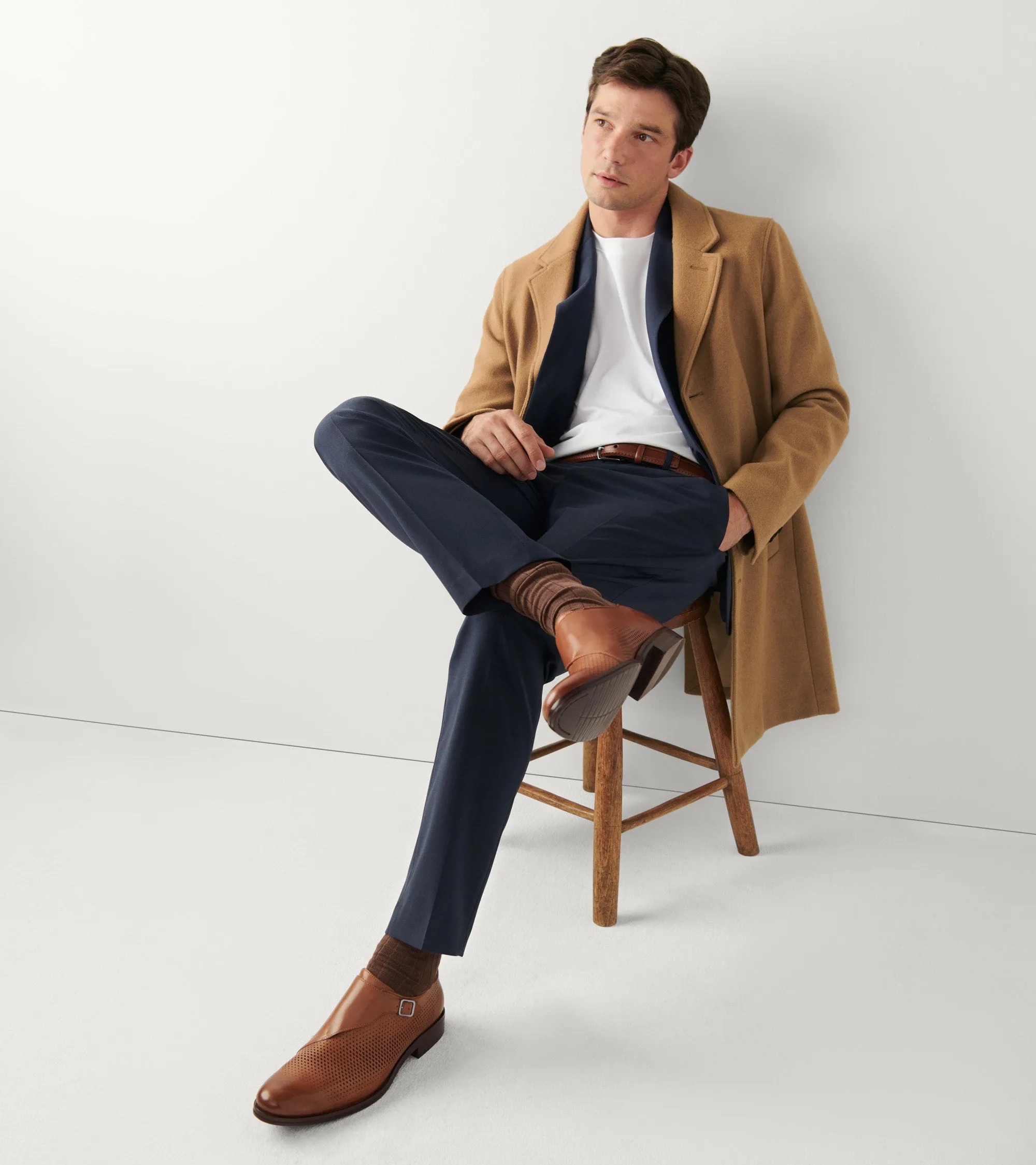WASHINGTON GRAND LASER SINGLE MONK STRAP OXFORDS