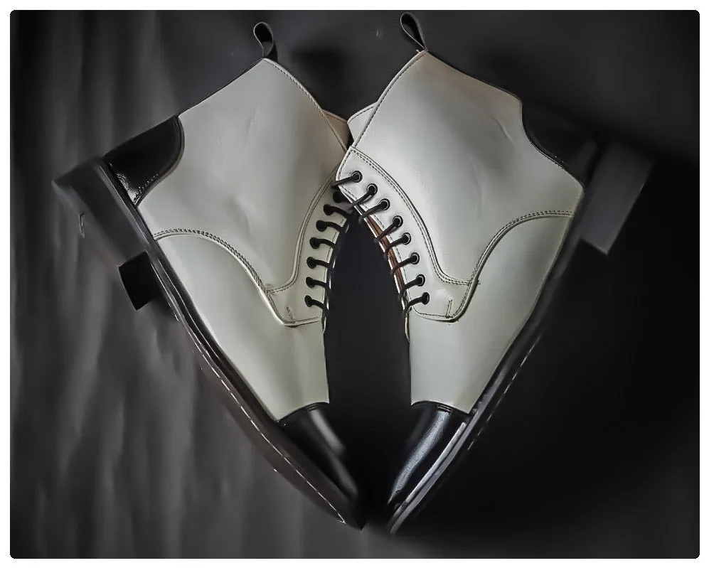 White High Ankle Military Boots(New Arrivals)