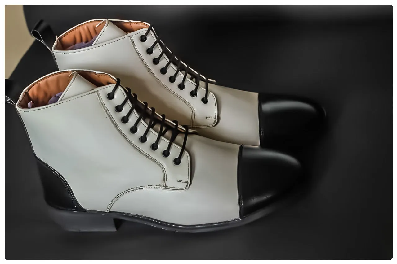 White High Ankle Military Boots(New Arrivals)