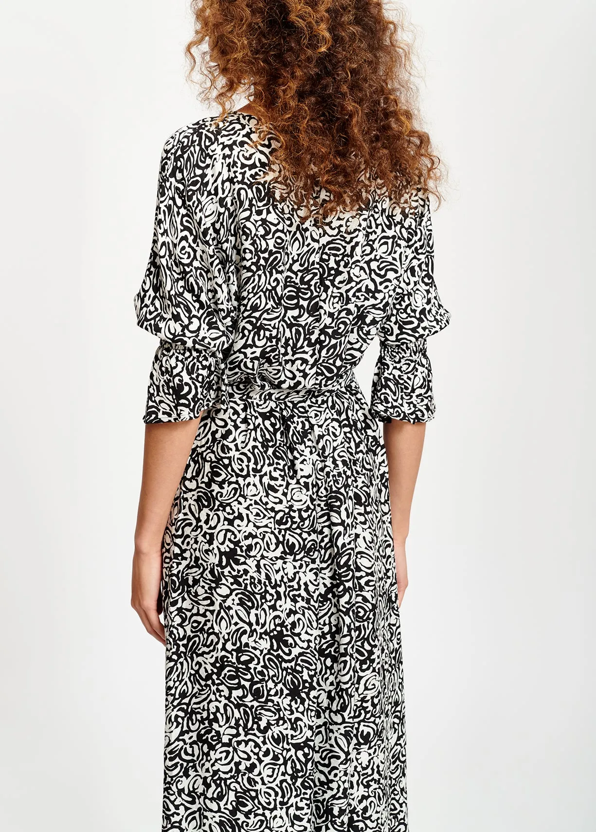 Wide midi dress