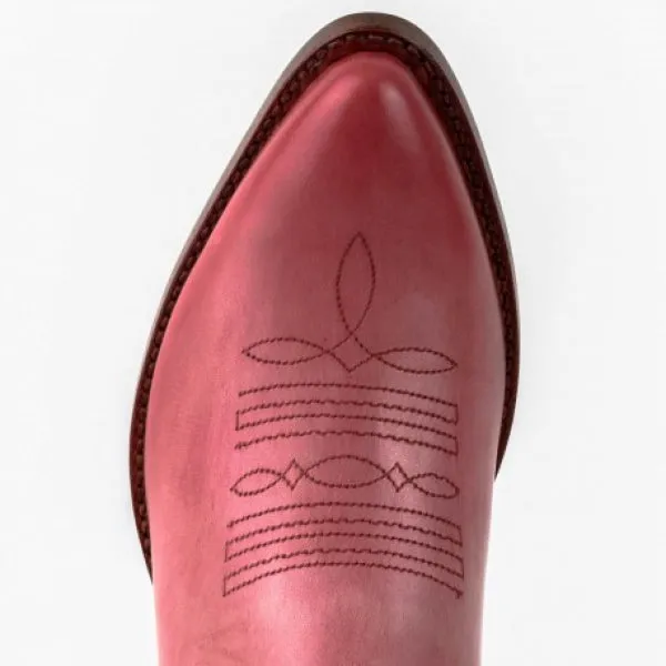 Women's Cowboy Boots or Ankle Boots Handcrafted Pink Leather 2374 Texanas