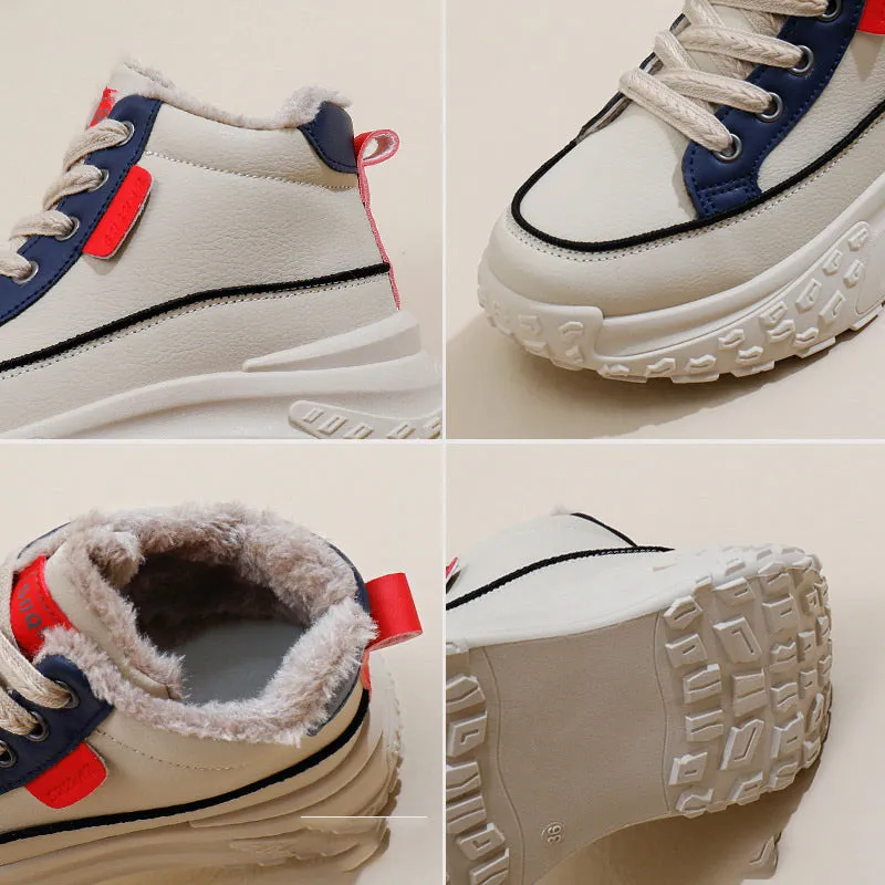 Women's Winter Lace-Up High Top Platform Sneakers