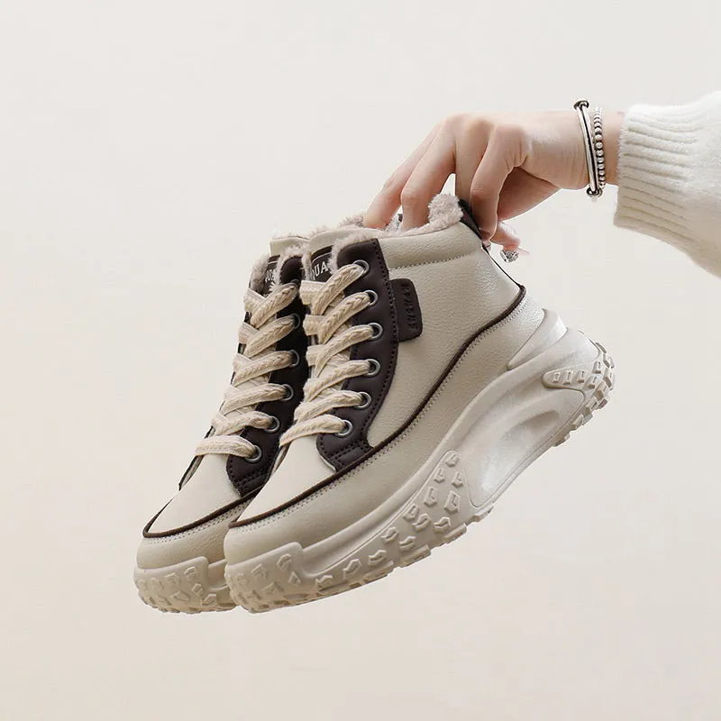 Women's Winter Lace-Up High Top Platform Sneakers