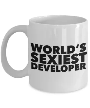 World's Sexiest Developer Mug Sexy Software Developers Gift Ceramic Coffee Cup